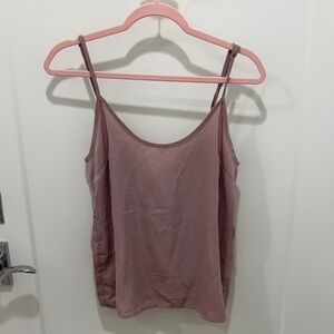 Lulu's Dusty Mauve Spaghetti Strap Camisole, Tie Bow Back